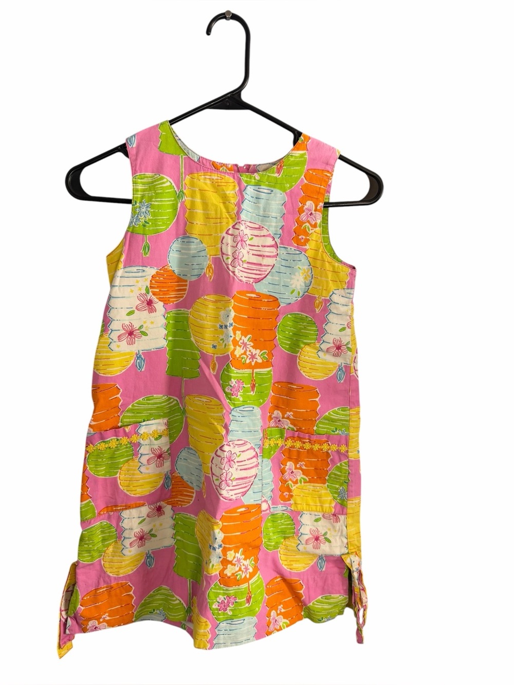 Lilly Pulitzer Vintage Pink Lantern Print Girls Dress